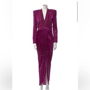 **SOLD** ZHIVAGO Laser-Cut Velvet Dress